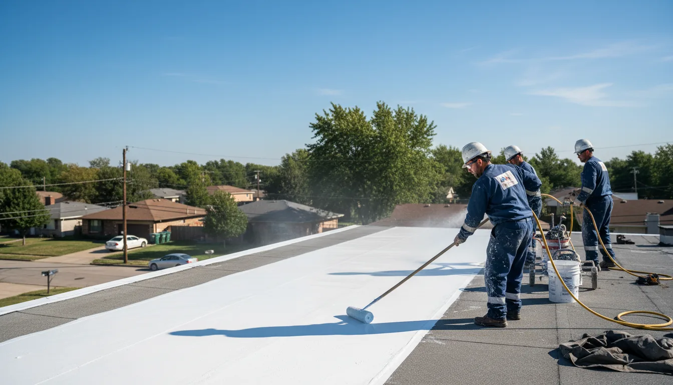 Commercial roof coating in Percival, IA near me